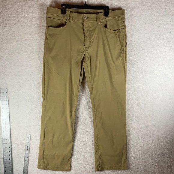 Eddie Bauer Travex Men's Straight‎ Leg Nylon Stretch Khaki Pants Size 38x30 8809 - Picture 1 of 9